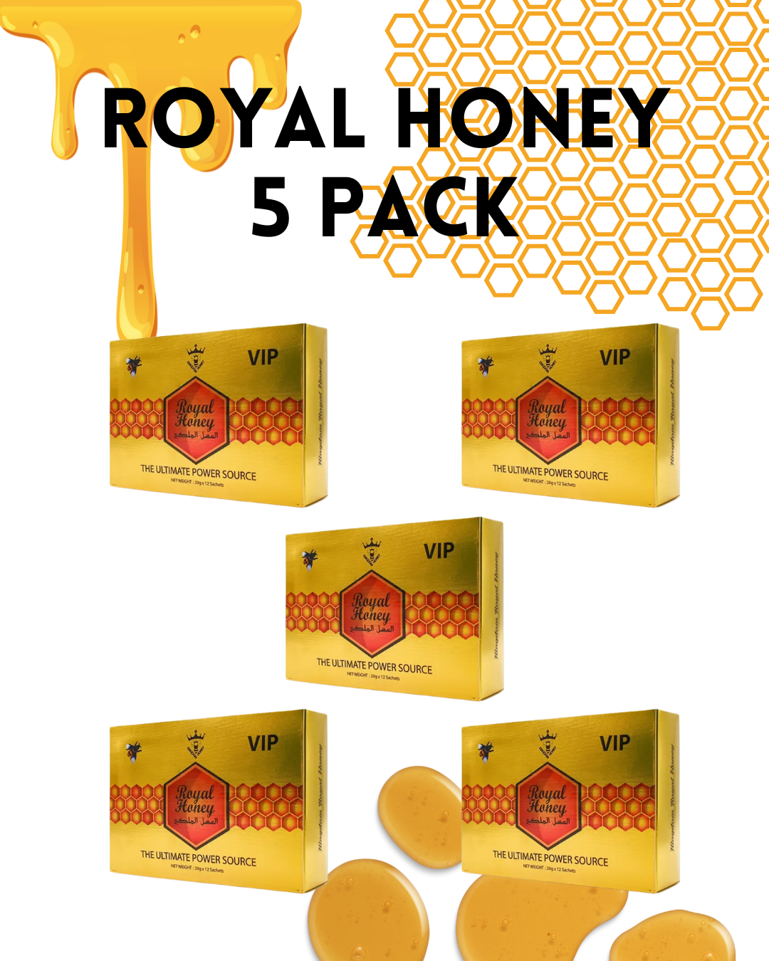 pack 5 cajas Royal Honey